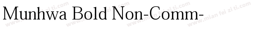 Munhwa Bold Non-Comm字体转换